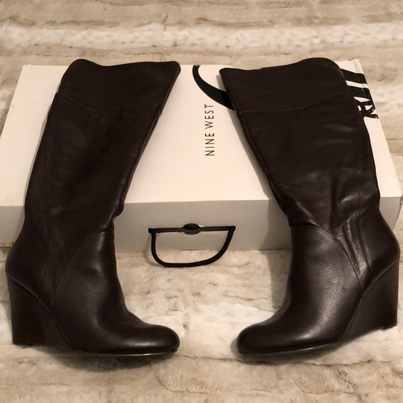 Nine West Shoes - Nine West Brown Leather Boot